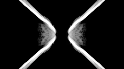 White smoke mixed on a black background Video stock 86881849