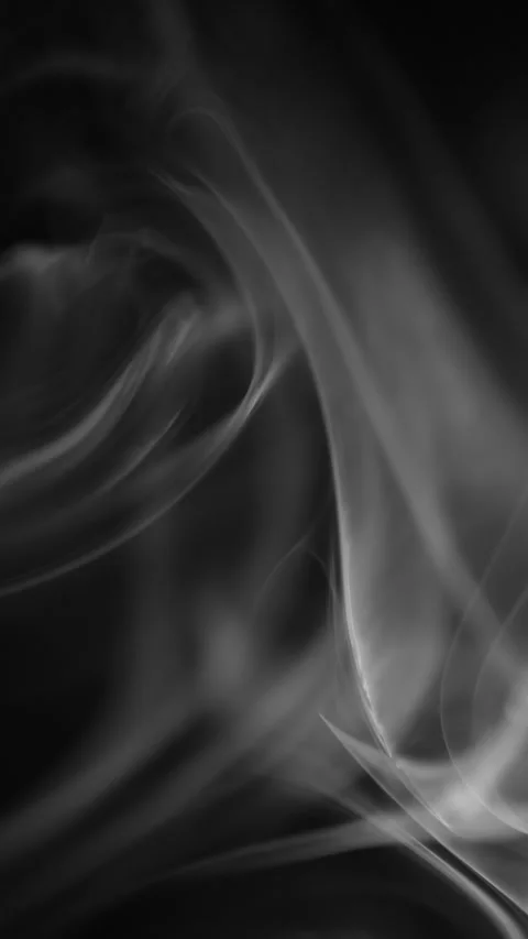 White smoke in motion on black background. Vertical video. 動画素材 270210666