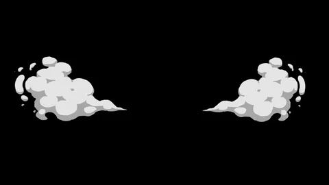 White smoke motion graphics with dark background Stock Footage 123889072