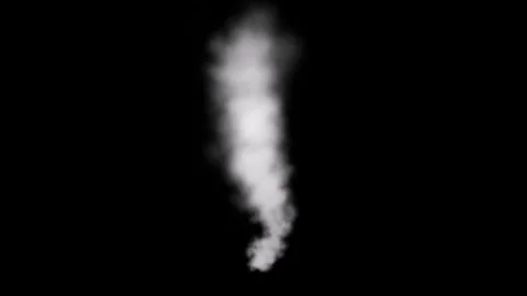 White smoke motion graphics with dark background Stock Footage 124005625