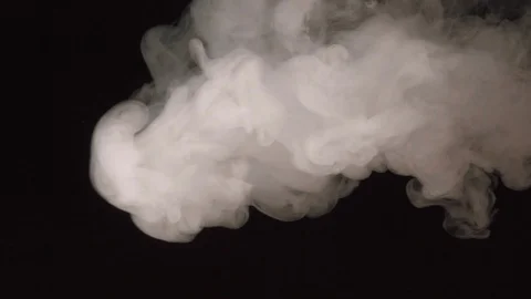 White smoke moves in slow motion. Stock Footage 114085708