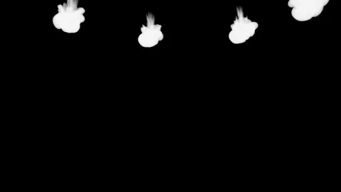 White smoke or liquid falling or travelling down Vídeo Stock 126695855