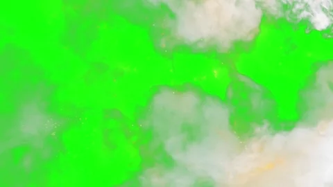 White smoke overlay on green screen. Abstract fog effect for video compositing. Stock Footage 340943023
