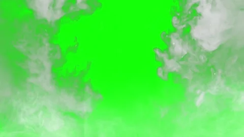 White smoke overlay on green screen background for video editing and visual 库存影片 342897420