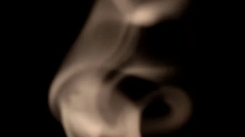 White smoke Patterns isolated on black Stock Footage 36645441