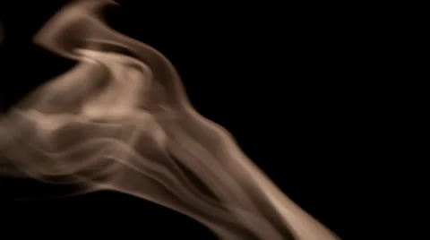 White smoke Patterns isolated on black Stock Footage 36645447