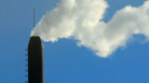 White smoke pipe b Stock Footage 34524114