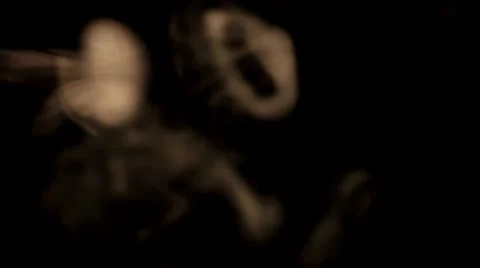 White smoke rings  isolated on black Stock Footage 36645461