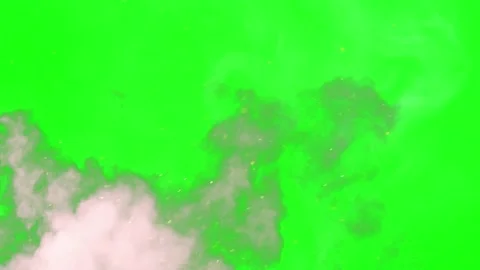 White smoke rising on green screen. Abstract fog effect for video compositing. Stock Footage 340942925