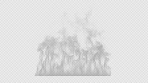 White Smoke Rising Loop Isolated on Alpha Channel. Vídeo Stock 339828269