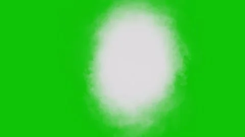 White Smoke Sphere Green Screen Effect for Use in Trailers, Digital Art, Hor Video stock 313093122