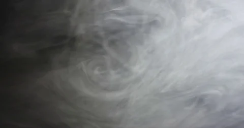 White smoke squirling in space and moving slowly to the right side, 4k Stock-Footage 82019599
