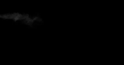 White Smoke Steam Stream Coming From Upper Left Side On Black Background Stock Footage 101857707