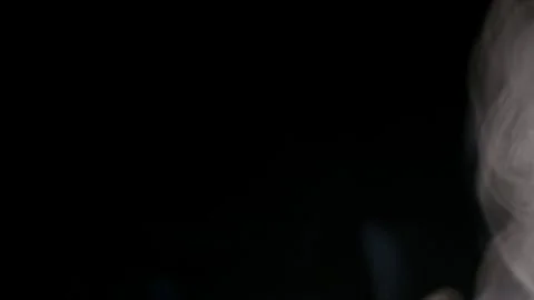 White Smoke Swirling on Dark Background Slow Motion 4K Video Footage Stockbeeldmateriaal 341473924