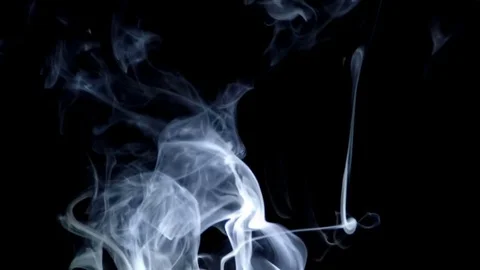 White smoke up on top in the dark Stock-Footage 72739290