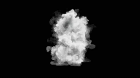 White smoke transforms from dancing Floating Stock Footage 155288858