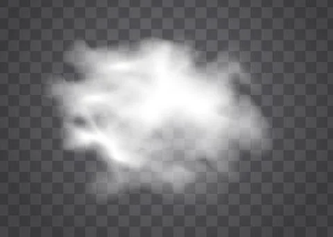 White smoke on a transparent Stock Illustration