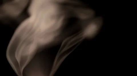 White smoke wave isolated on black Stock Footage 36645584