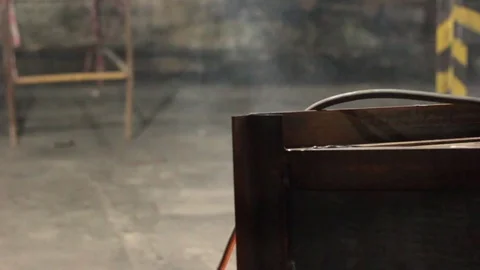 White smoke from welding Stock Footage 71184741