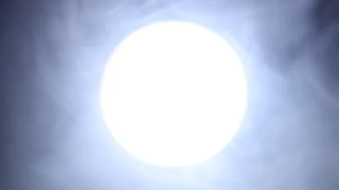 White smoke with white rounded core like abstract sun Stockbeeldmateriaal 70823547