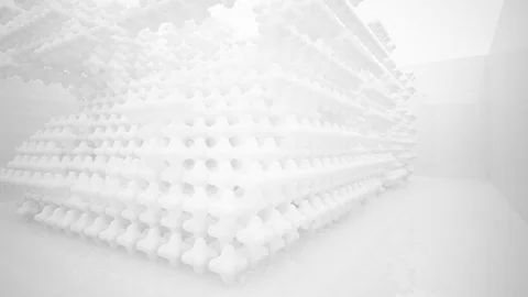 White smooth abstract architectural background. Stock Footage 82793817