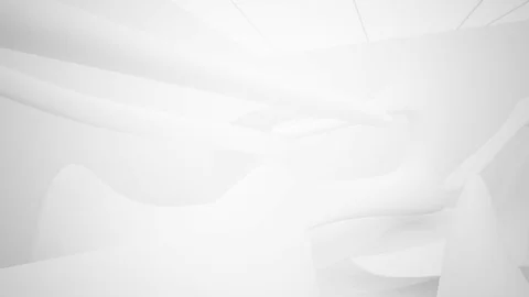 White smooth abstract architectural background.  Vídeos de archivo 83294845