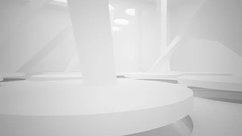 White smooth abstract architectural background.  Stock-Footage 83549043