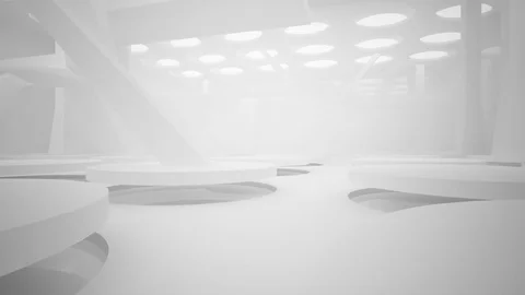 White smooth abstract architectural background.  Vidéo 83549049