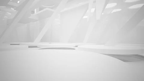 White smooth abstract architectural background.  動画素材 83549065