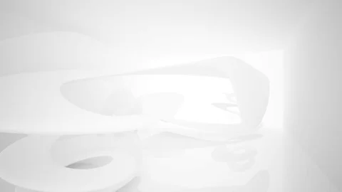 White smooth abstract architectural background. Vídeo Stock 85299365