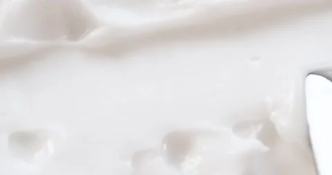 White smooth eye, makeup skin cream texture, closeup beauty facial cosmetic mask Video stock 243064017