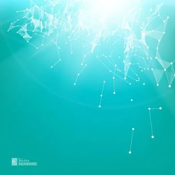 White smooth lines form with dots and lines Stock-Illustration