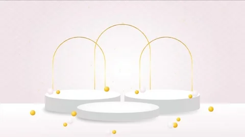 White smooth podium stage background Stock Footage 297188666