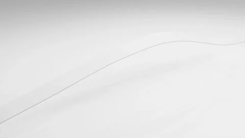 White smooth ribbon bends on white background. light monochromatic background. 3 Video stock 300845113