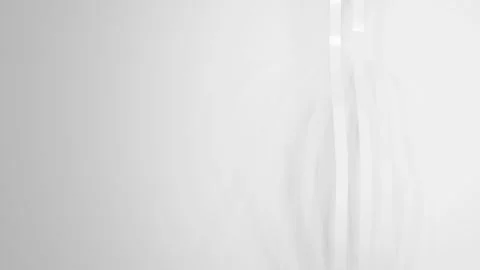 White smooth ribbons bend on white background. light monochromatic background. 3 Video stock 300845125