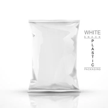White snack plastic packaging Stock Illustration