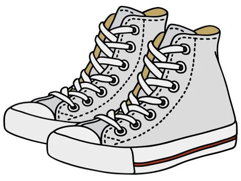 White sneakers Stock Illustration