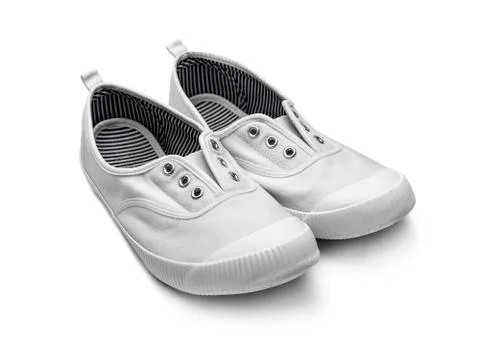 White sneakers Stock Photos