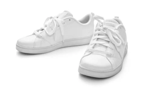 White sneakers Stock Photos