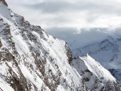 White snow in the alps Stock Photos