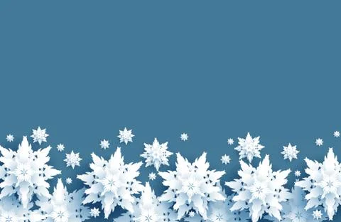 White snow border Stock Illustration