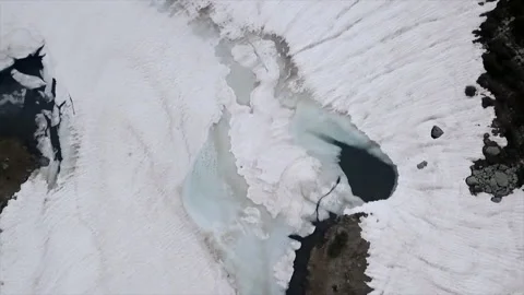 White snow covered mountain seen from the sky in Andorra Stock Footage 221513516