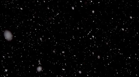 White snow falling down in the night Stock Footage 66234364