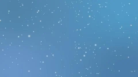 White snow falling on light blue background Stock Illustration