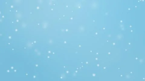 White snow falling on light blue background Stock Illustration