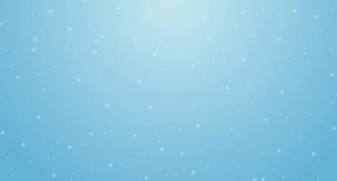 White snow falling on sky blue background seamless pattern. Flat style snow.. 스톡 일러스트