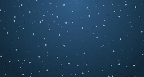 White snow falling on sky blue background seamless pattern. Flat style snow.. Stock Illustration