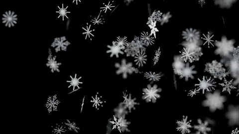 White snow falling slowly black background festive holiday season 스톡 동영상 344689527