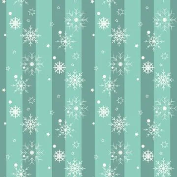 White snow flake on blue background. Christmas vector pattern design for back Stock Illustration