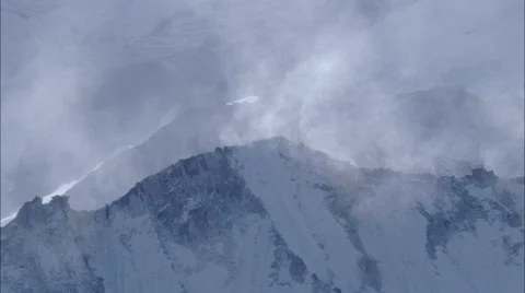 White Snow Himalaya Mountains Cliffs Stock Footage 44680976